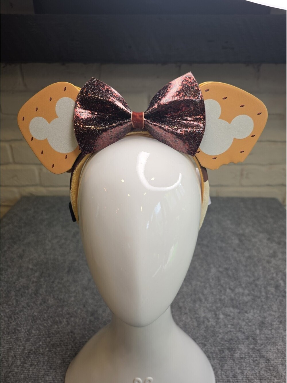 Disney Parks Mickey Gingerbread Cookie Ear Headband Holiday Christmas NWOT